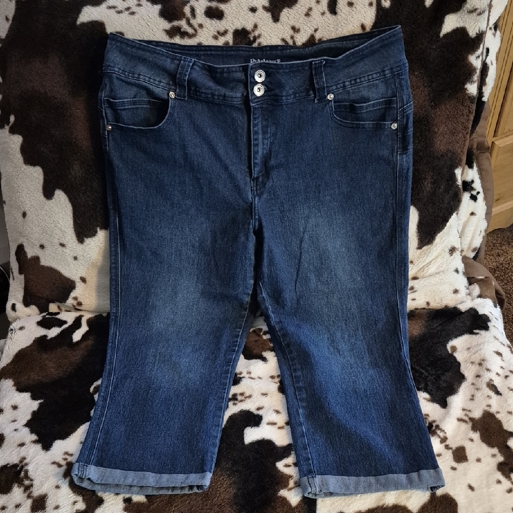 Dark Wash Women's Jeans Crop Pants